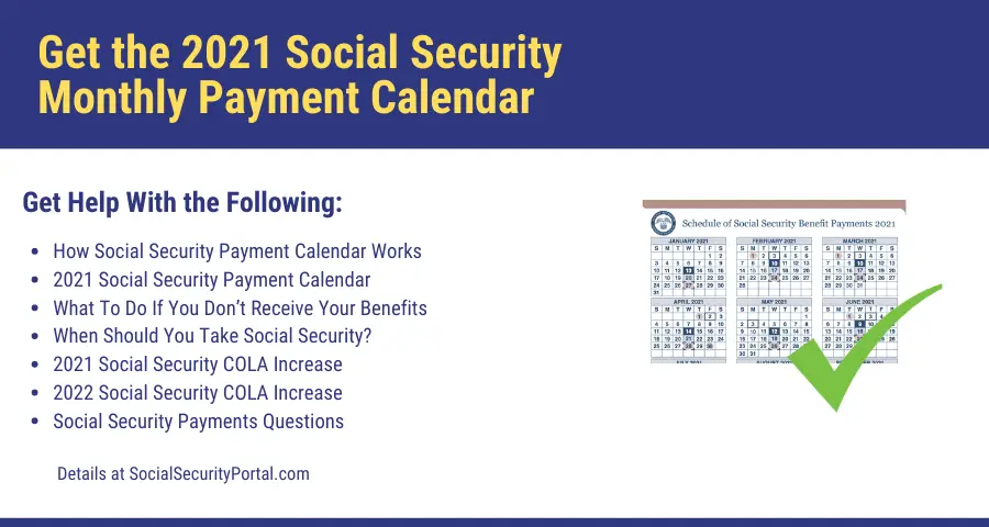 2021 Social Security Payment Calendar - Social Security Portal